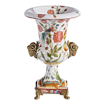 Ваза из фарфора с бронзовыми Овнами Bronze Aries варинант исполнения - 1 | Loft Concept в Нижнем Новгороде