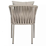 Стул серо-бежевый с декоративным плетением на спинке и подлокотниках Chair Weave варинант исполнения - 4 | Loft Concept в Нижнем Новгороде