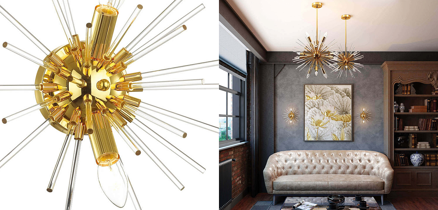 Бра Varg Sputnik Sconce Gold Бра Varg Sputnik Sconce Gold - Loft-Concept в Нижнем Новгороде