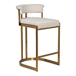 Стул барный букле бежевый с каркасом цвета матовое золото Tactility варинант исполнения - 2 | Loft Concept в Нижнем Новгороде