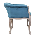 Кресло низкое в стиле прованс Louis French Armchair blue velour варинант исполнения - 1 | Loft Concept в Нижнем Новгороде