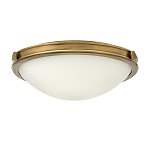 Потолочный светильник цвета латунь с полусферическим матовым белым плафоном Hinkley варинант исполнения - 4 | Loft Concept в Нижнем Новгороде