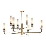 Люстра на штанге с 8-ю цилиндрическими матовыми плафонами и шарами из камня Orb Essence варинант исполнения - 1 | Loft Concept в Нижнем Новгороде