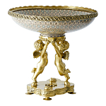 Чаша фарфоровая на двух бронзовых ангелах Eden Garden варинант исполнения - 2 | Loft Concept в Нижнем Новгороде