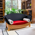 Дизайнерский диван с двумя подушками-валиками Poltronova Mitzi Sofa варинант исполнения - 7 | Loft Concept в Нижнем Новгороде