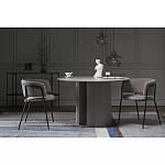 Стул полукруглый с каркасом из металла и мягким сиденьем и спинкой Soft Chenille варинант исполнения - 3 | Loft Concept в Нижнем Новгороде