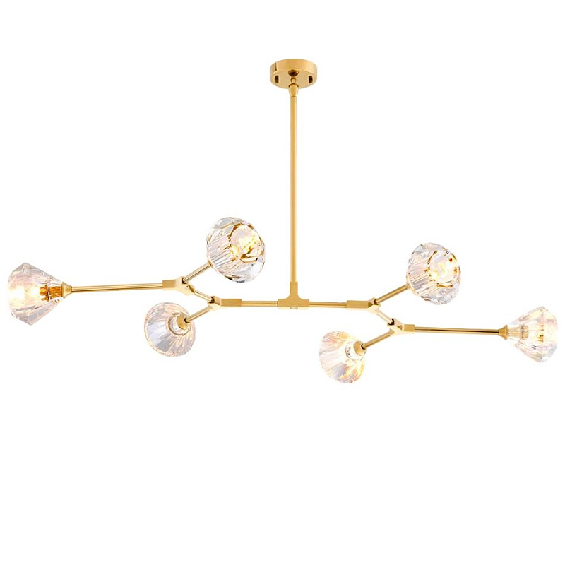 Люстра Chandelier Salasco Gold Золотой Прозрачный (Transparent) в Нижнем Новгороде | Loft Concept 