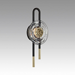 Бра черного цвета с круглым прозрачным стеклянным плафоном Virelia  варинант исполнения - 2 | Loft Concept в Нижнем Новгороде