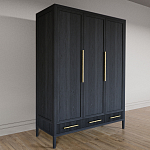 Большой Шкаф Primo Черный дуб с 3 дверьми и 3 выдвижными ящиками варинант исполнения - 4 | Loft Concept в Нижнем Новгороде