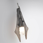 Подвесной светильник с черной металлической основой и рельефным плафоном Glass Pod варинант исполнения - 6 | Loft Concept в Нижнем Новгороде