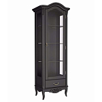 Витрина черная однодверная из массива бука с 4-мя полками и ящиком Black Provence варинант исполнения - 2 | Loft Concept в Нижнем Новгороде