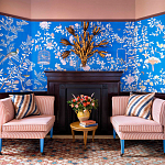 Обои ручная роспись Houghton Canton Blue варинант исполнения - 3 | Loft Concept в Нижнем Новгороде