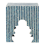 Приставной столик с инкрустацией раковинами устриц Bone Inlay варинант исполнения - 5 | Loft Concept в Нижнем Новгороде