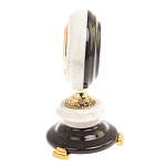 Часы настольные бронзовые из натуральных камней Мрамор и Змеевик Stone Clock варинант исполнения - 3 | Loft Concept в Нижнем Новгороде