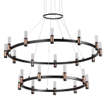 Люстра подвесная с двумя круглыми ярусами и цилиндрическими плафонами Arnaut Light варинант исполнения - 1 | Loft Concept в Нижнем Новгороде