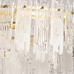 Люстра круглая с прозрачными стержнями разной длины Textured Glass Chandelier варинант исполнения - 4 | Loft Concept в Нижнем Новгороде