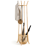 Напольная вешалка с корзиной из ротанга Trina Wicker Floor Hanger варинант исполнения - 1 | Loft Concept в Нижнем Новгороде