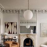 Подвесной светильник в форме шара из белого текстурного стекла Atmosphere варинант исполнения - 3 | Loft Concept в Нижнем Новгороде