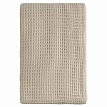 Плед из шерсти бежевого цвета с бахромой Waffle Comfort варинант исполнения - 1 | Loft Concept в Нижнем Новгороде