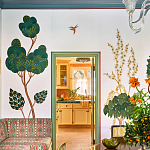 Обои с вышивкой ручной работы Mughal Trees Original colourway on linen варинант исполнения - 7 | Loft Concept в Нижнем Новгороде