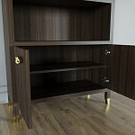 Книжный Стеллаж Elsa Dreams Walnut с задней стенкой варинант исполнения - 4 | Loft Concept в Нижнем Новгороде