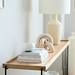 Консоль деревянной столешницей и полкой Wooden Table Top and Shelf варинант исполнения - 4 | Loft Concept в Нижнем Новгороде