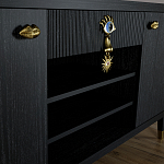 Комод-буфет Elsa Dreams Black с открытыми полками   варинант исполнения - 4 | Loft Concept в Нижнем Новгороде