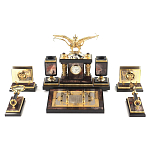 Настольный письменный набор из яшмы и долерита с декором Двуглавый орел Manager Organizer варинант исполнения - 1 | Loft Concept в Нижнем Новгороде