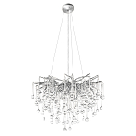 Люстра подвесная с прозрачными стеклянными подвесками в форме капель Диаметр 60 см Droplet Chandelier варинант исполнения - 10 | Loft Concept в Нижнем Новгороде