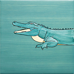 Плитка с узором Крокодил байдарочник варинант исполнения - 3 | Loft Concept в Нижнем Новгороде