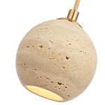 Подвесной светильник с шарообразным плафоном из травертина Shaw Marble Lighting варинант исполнения - 3 | Loft Concept в Нижнем Новгороде