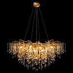 Люстра подвесная с прозрачными стеклянными подвесками в форме капель Диаметр 100 см Droplet Chandelier варинант исполнения - 3 | Loft Concept в Нижнем Новгороде