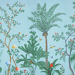 Обои ручная роспись Amazonia Duck Egg варинант исполнения - 3 | Loft Concept в Нижнем Новгороде