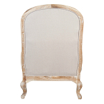 Кресло с пуфом с мягкой обивкой из льна Edward Armchair beige варинант исполнения - 3 | Loft Concept в Нижнем Новгороде