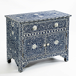 Комод инкрустация костью ORIENTAL Indian синий орнамент варинант исполнения - 3 | Loft Concept в Нижнем Новгороде