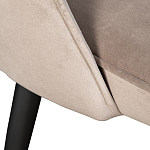 Стул велюровый серо-бежевый Schelde Gray Beige варинант исполнения - 3 | Loft Concept в Нижнем Новгороде