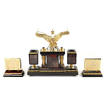 Настольный письменный набор из яшмы и долерита с декором Двуглавый орел Manager Organizer варинант исполнения - 3 | Loft Concept в Нижнем Новгороде