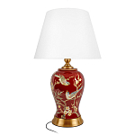 Настольная лампа бордовая с изображением птиц Slip Away варинант исполнения - 1 | Loft Concept в Нижнем Новгороде