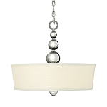 Люстра подвесная с белым тканевым цилиндрическим абажуром и декоративными шарами Hinkley варинант исполнения - 1 | Loft Concept в Нижнем Новгороде