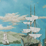 Обои ручная роспись Nantucket Crossing Brandt colourway on scenic paper варинант исполнения - 4 | Loft Concept в Нижнем Новгороде