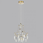 Люстра подвесная из металла с хрустальными подвесками прозрачного цвета Quasar 41 варинант исполнения - 6 | Loft Concept в Нижнем Новгороде