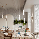 Подвесной светильник с цилиндрическим белым бетонным плафоном Terrazzo Light варинант исполнения - 3 | Loft Concept в Нижнем Новгороде