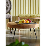 Журнальный столик с круглой фактурной столешницей из натурального дерева Vortex варинант исполнения - 4 | Loft Concept в Нижнем Новгороде