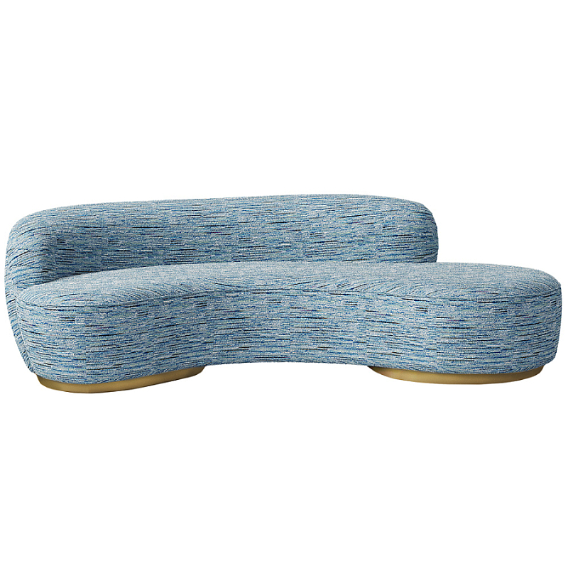 Диван Gold River Голубой Белый Латунь в Нижнем Новгороде | Loft Concept 