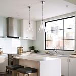 Подвесной светильник с прозрачным рельефным стеклянным плафоном в форме конуса Feiss варинант исполнения - 9 | Loft Concept в Нижнем Новгороде