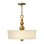 Люстра подвесная с белым тканевым цилиндрическим абажуром и декоративными шарами Hinkley варинант исполнения - 8 | Loft Concept в Нижнем Новгороде