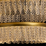 Люстра двухъярусная с золотого цвета и прозрачными подвесками Pettico варинант исполнения - 7 | Loft Concept в Нижнем Новгороде