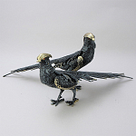 Статуэтка бронзовая пара Фазаны синие Bronze Birds варинант исполнения - 1 | Loft Concept в Нижнем Новгороде