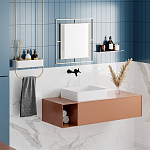 Настенное зеркало квадратной формы в металлической раме золотого цвета CORNER MIRROR GOLD варинант исполнения - 3 | Loft Concept в Нижнем Новгороде