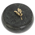 Шкатулка круглая из натурального камня змеевик Stone Casket варинант исполнения - 3 | Loft Concept в Нижнем Новгороде